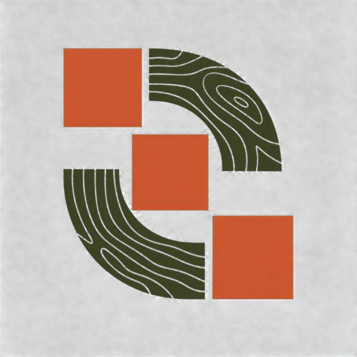 Helotes Canyon Craftworks abstract tile-and-grain mark